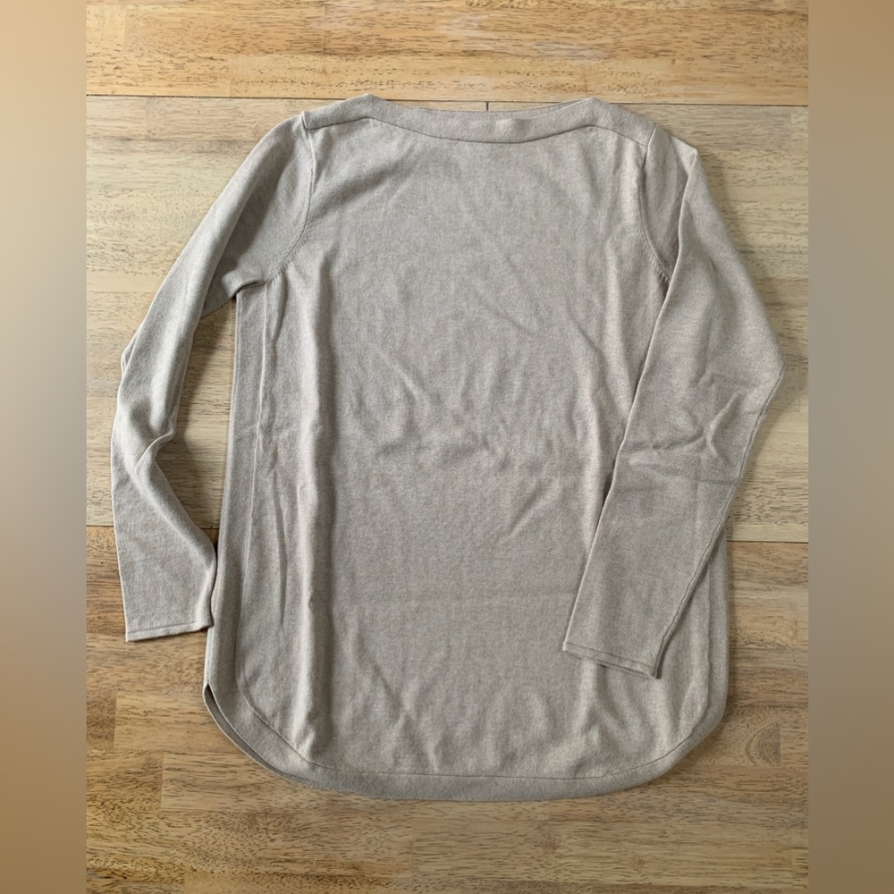 Orvis Beige Cotton Knit Top Lightweight Sweater szS